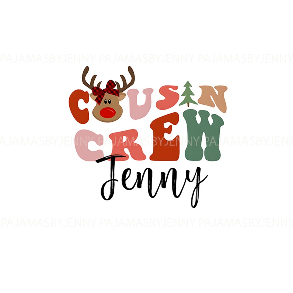 Reindeer Cousin Crew Personalized Family Pajama Sets Reindeer Cousin Crew Personalized Family Pajama Sets
