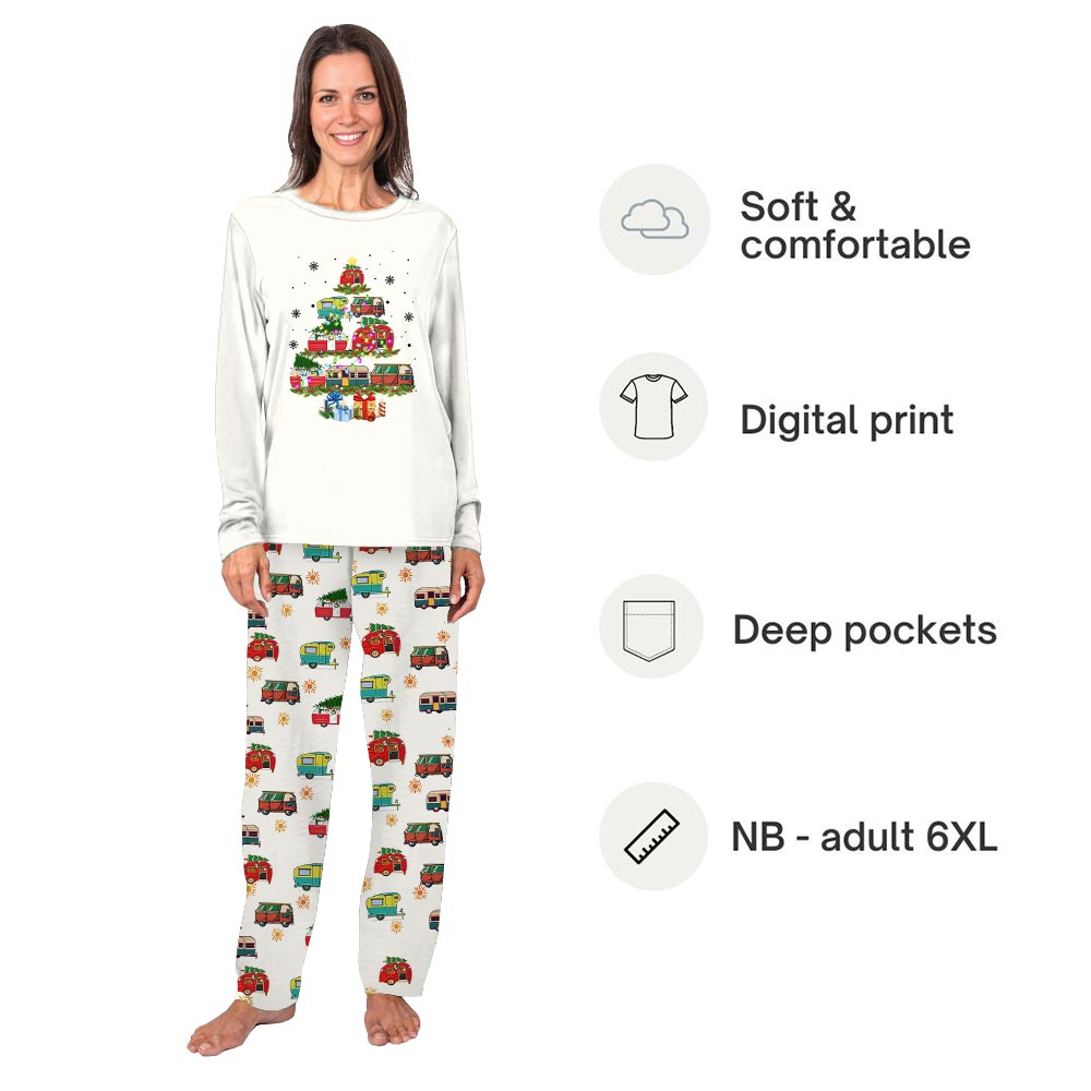 White Christmas Tree Car Matching People Dog Pajamas White Christmas Tree Car Matching People Dog Pajamas