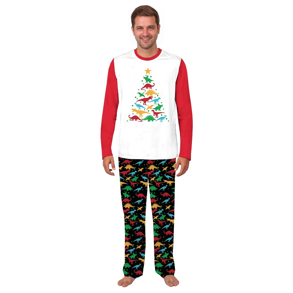 White and Red Christmas Tree Rex Pajamas for Family White and Red Christmas Tree Rex Pajamas for Family