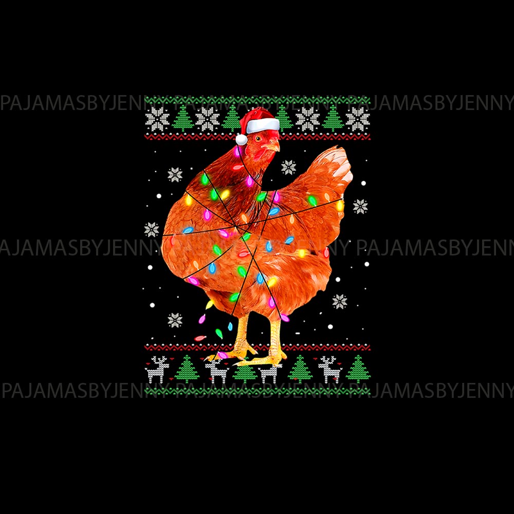 Pink Christmas Chicken Doggy And Me Matching Pajamas