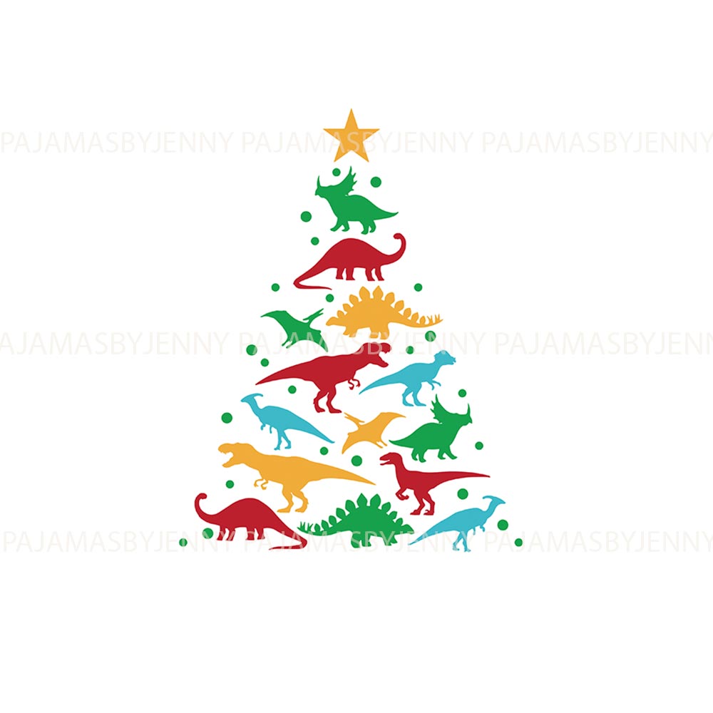 White and Red Christmas Tree Rex Pajamas for Family White and Red Christmas Tree Rex Pajamas for Family
