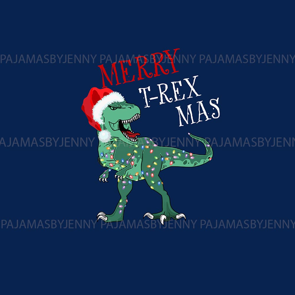 Merry T-Rex Mas Jammies For Your Families Dog Merry T-Rex Mas Jammies For Your Families Dog