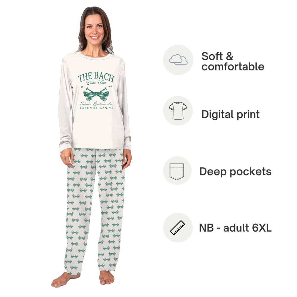 Bachelorette Custom Family Pajamas with The Bach Lake Theme