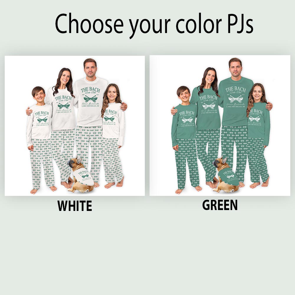 Bachelorette Custom Family Pajamas with The Bach Lake Theme
