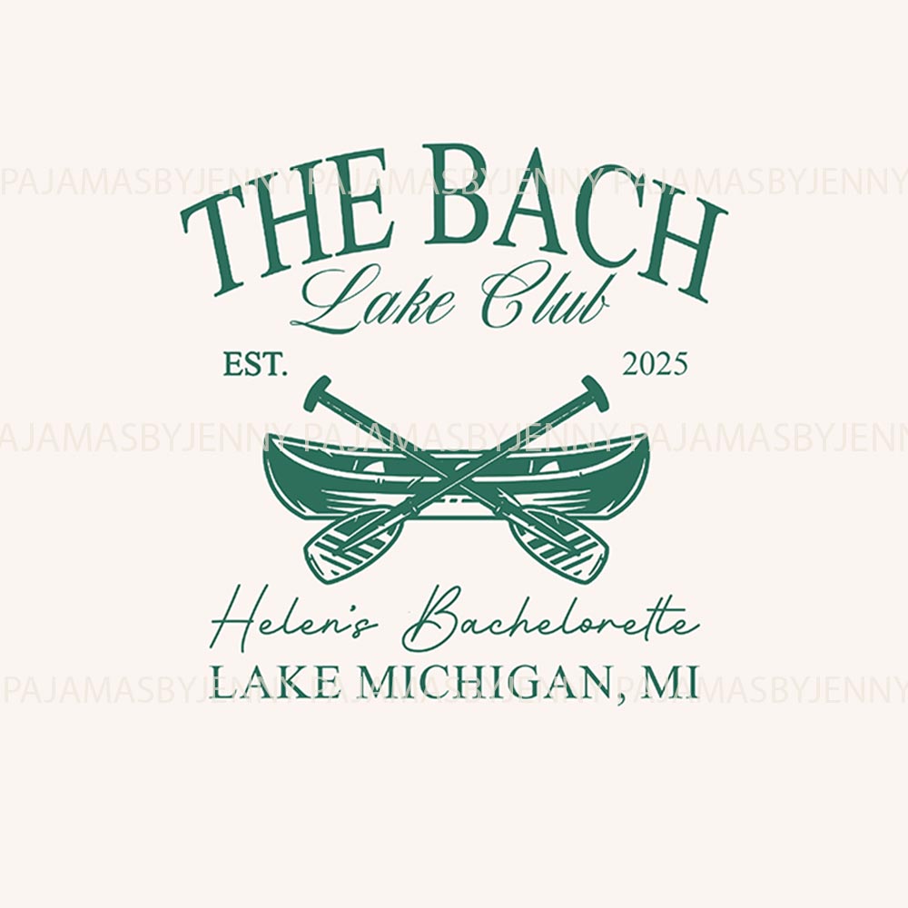 Bachelorette Custom Family Pajamas with The Bach Lake Theme
