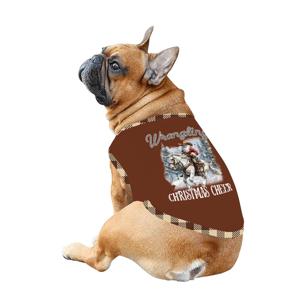 Wrangling Christmas Cowboy Santa Matching Pajama Set With Dog