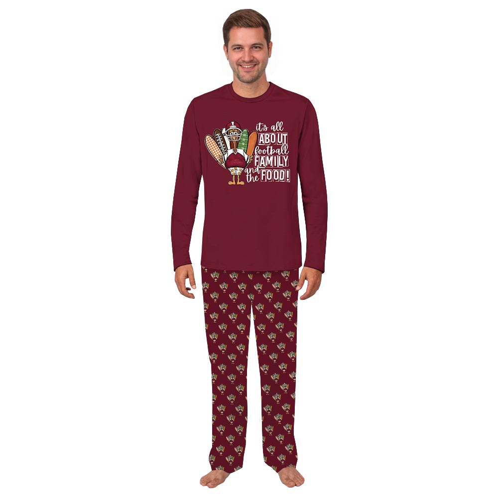 It’s All About Football Thanksgiving Family PJs With Dog It’s All About Football Thanksgiving Family PJs With Dog