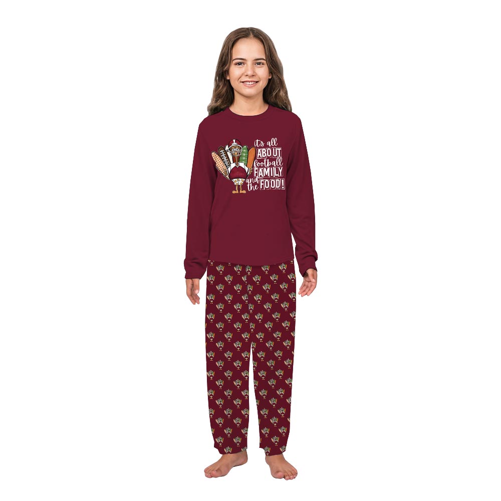 It’s All About Football Thanksgiving Family PJs With Dog It’s All About Football Thanksgiving Family PJs With Dog