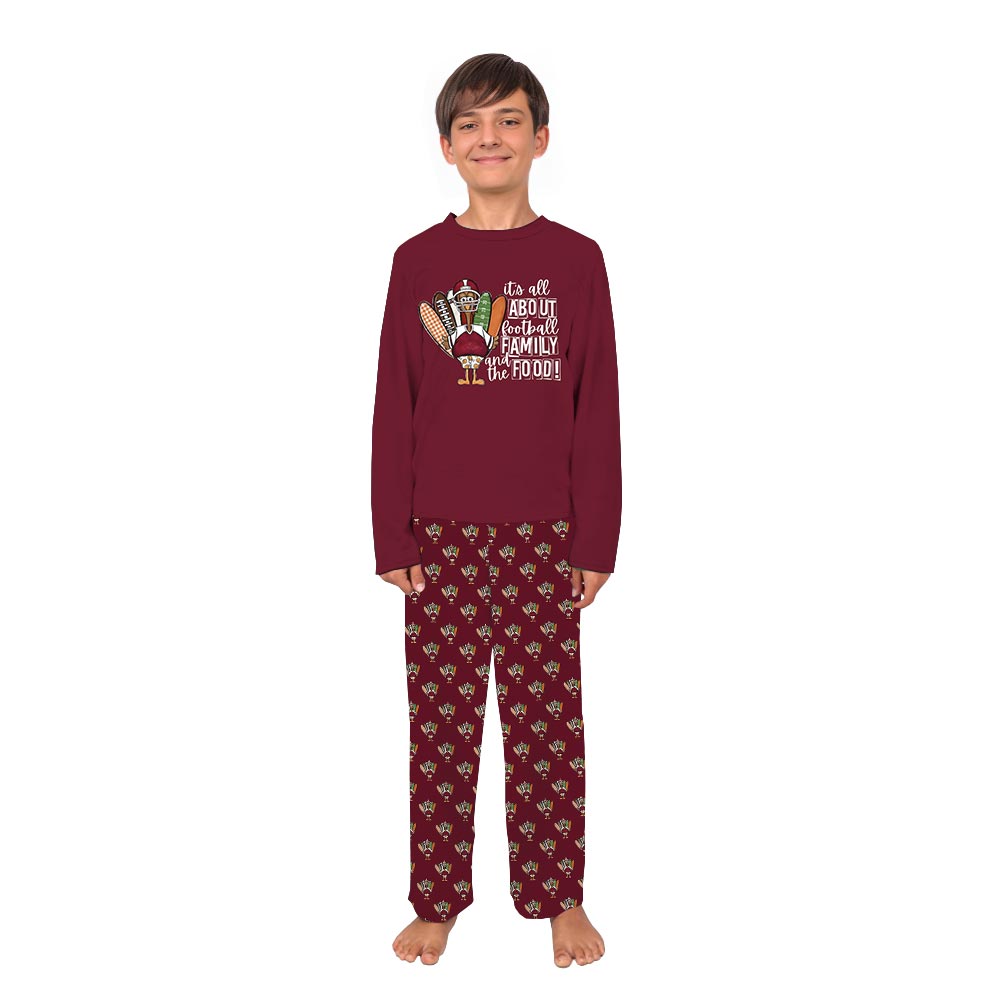 It’s All About Football Thanksgiving Family PJs With Dog It’s All About Football Thanksgiving Family PJs With Dog