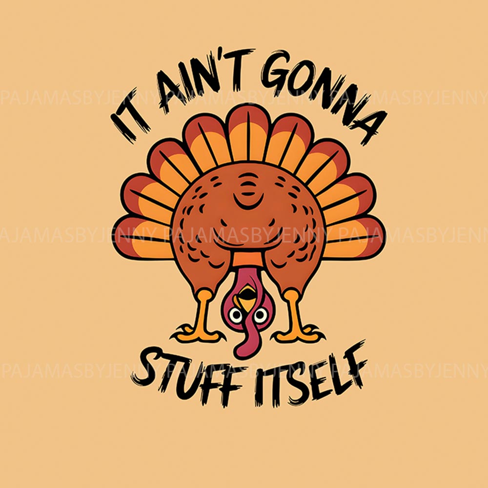 Funny Quote and Thanksgiving Turkey Family Pajamas With Dog Funny Quote and Thanksgiving Turkey Family Pajamas With Dog
