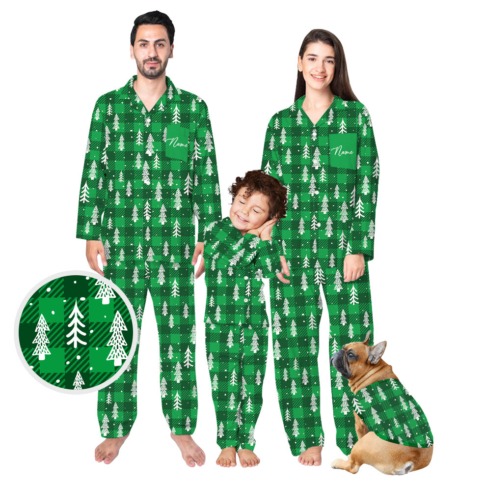 Festive Christmas Tree Personalized Christmas Pajamas Festive Christmas Tree Personalized Christmas Pajamas