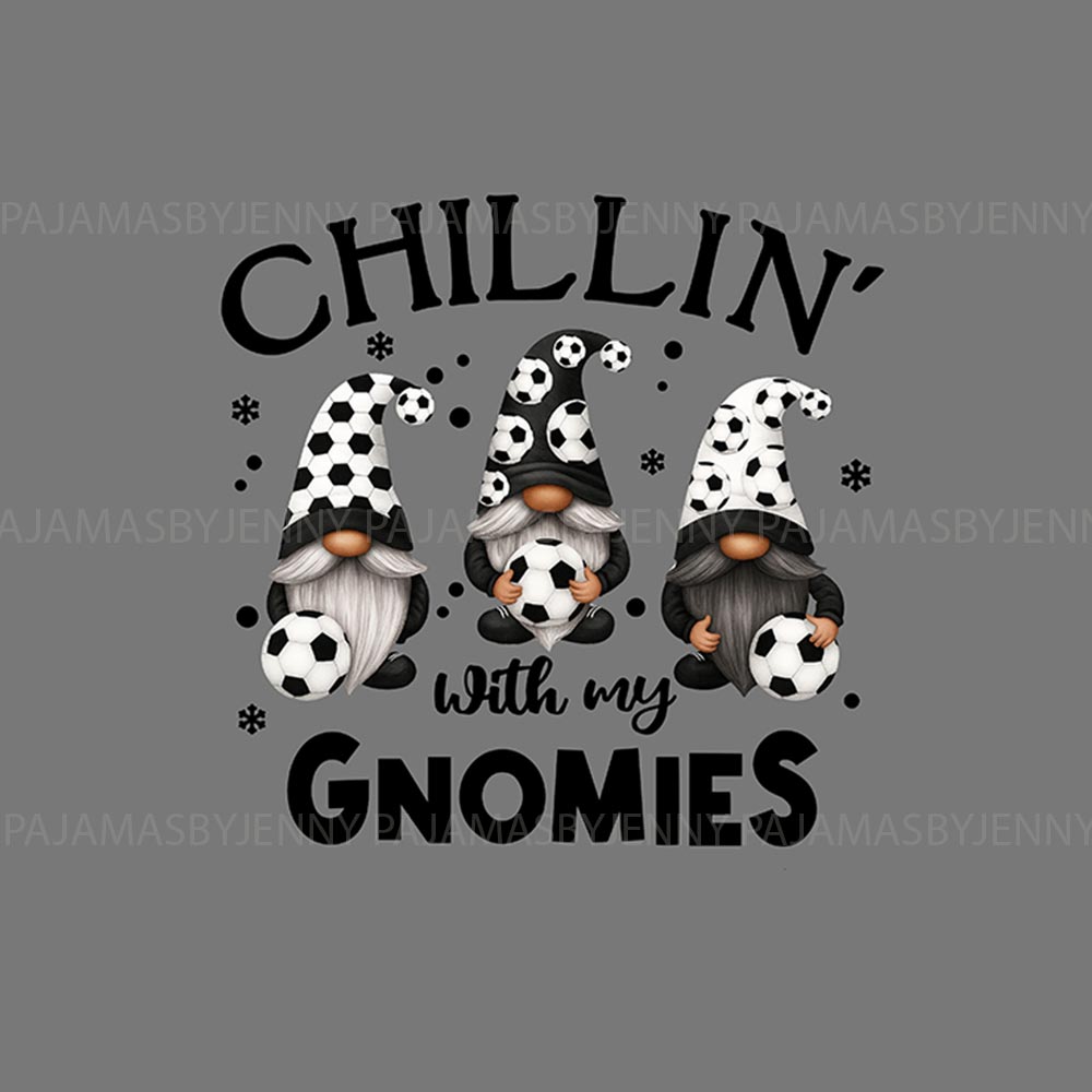 Gray Dog Matching Pajama Set with Gnomies Soccer Fun Gray Dog Matching Pajama Set with Gnomies Soccer Fun