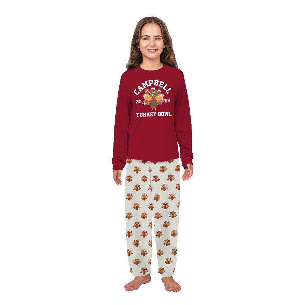 Red Thanksgiving Turkey Bowl Dog And Me Matching Pajamas Red Thanksgiving Turkey Bowl Dog And Me Matching Pajamas