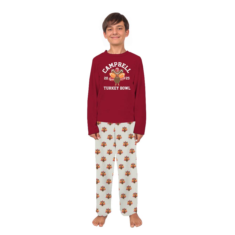 Red Thanksgiving Turkey Bowl Dog And Me Matching Pajamas Red Thanksgiving Turkey Bowl Dog And Me Matching Pajamas