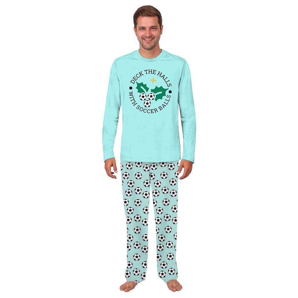 Deck The Halls Soccer Pajamas Family And Dog Deck The Halls Soccer Pajamas Family And Dog