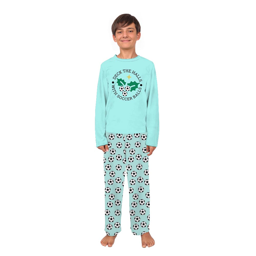 Deck The Halls Soccer Pajamas Family And Dog Deck The Halls Soccer Pajamas Family And Dog
