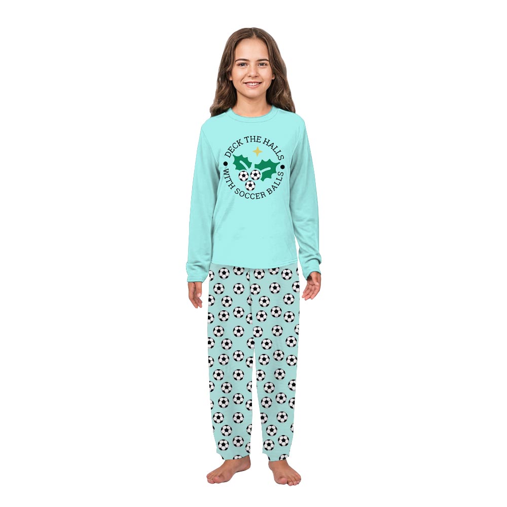 Deck The Halls Soccer Pajamas Family And Dog Deck The Halls Soccer Pajamas Family And Dog