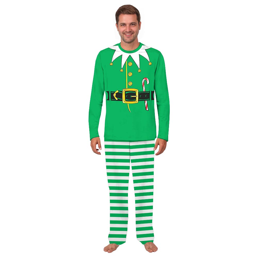 Matching People And Dog Pajamas with Santa Costume and Candy Elf Matching People And Dog Pajamas with Santa Costume and Candy Elf