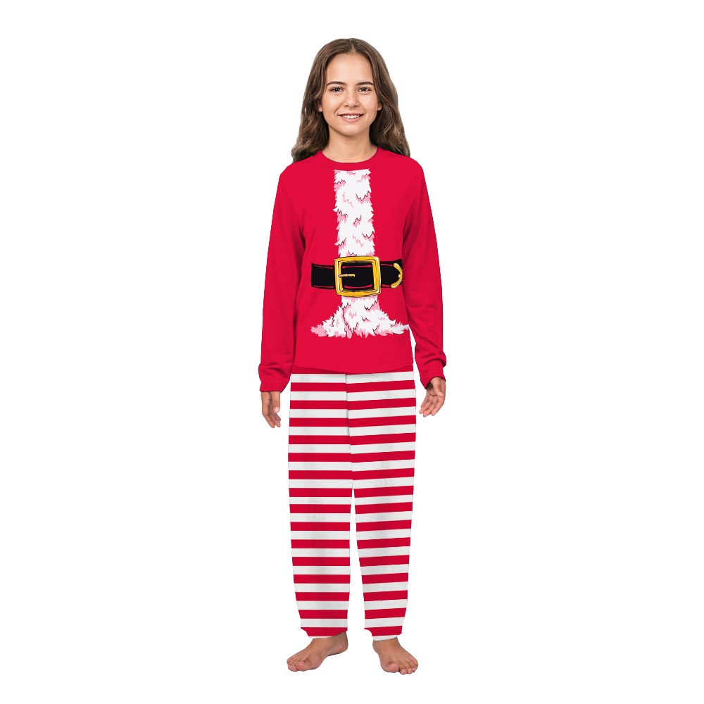 Matching People And Dog Pajamas with Santa Costume and Candy Elf Matching People And Dog Pajamas with Santa Costume and Candy Elf