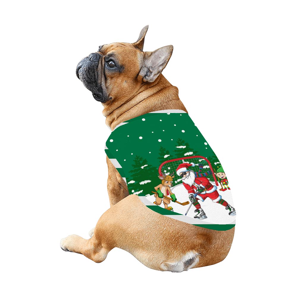 Festive Santa Playing Hockey Christmas Family And Dog Pyjamas Festive Santa Playing Hockey Christmas Family And Dog Pyjamas