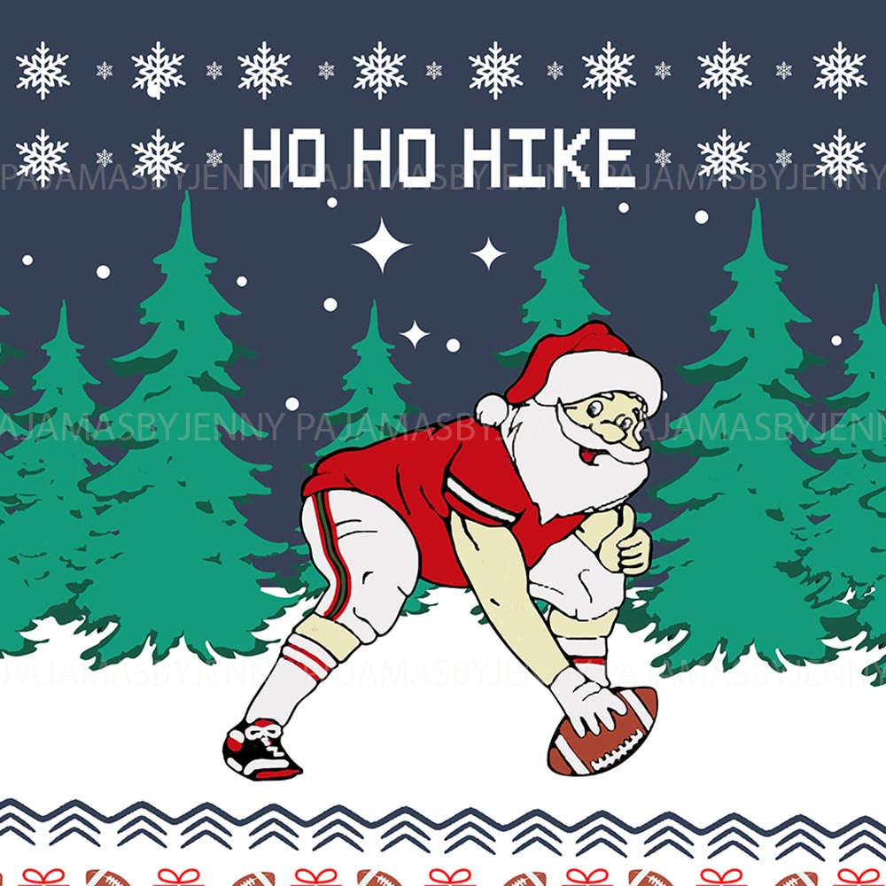 Santa Playing Football Matching Pjs With Your Dog Santa Playing Football Matching Pjs With Your Dog
