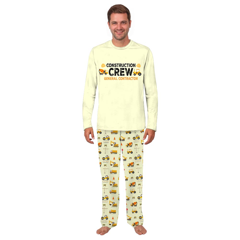 Funny Construction Crew Family Personalized Pajamas Funny Construction Crew Family Personalized Pajamas