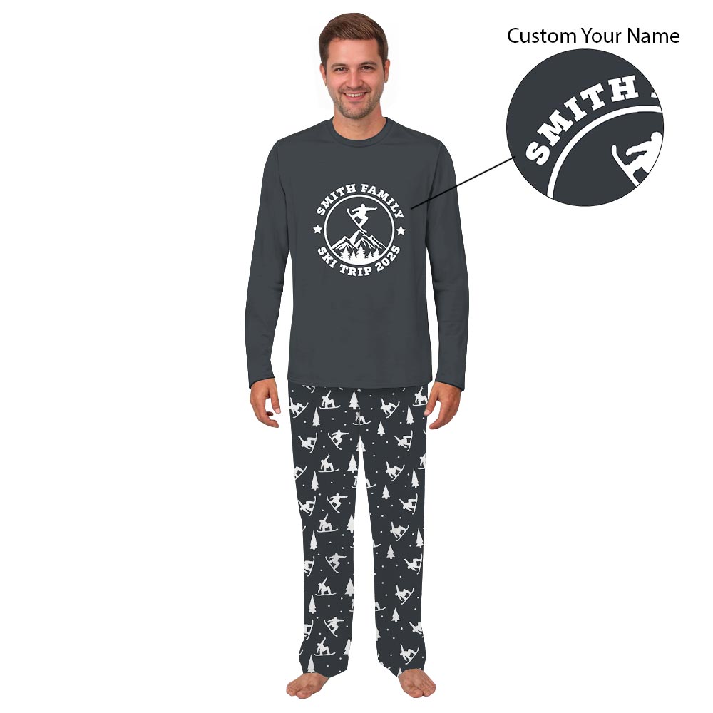 Ski Trip Adventure Christmas Matching People And Dog Pajamas Ski Trip Adventure Christmas Matching People And Dog Pajamas