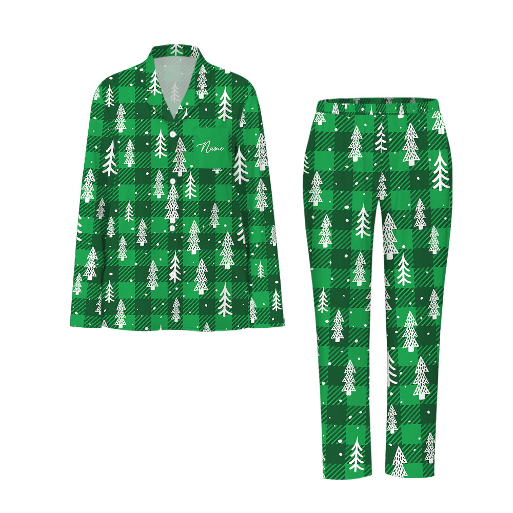 Festive Christmas Tree Personalized Christmas Pajamas Festive Christmas Tree Personalized Christmas Pajamas