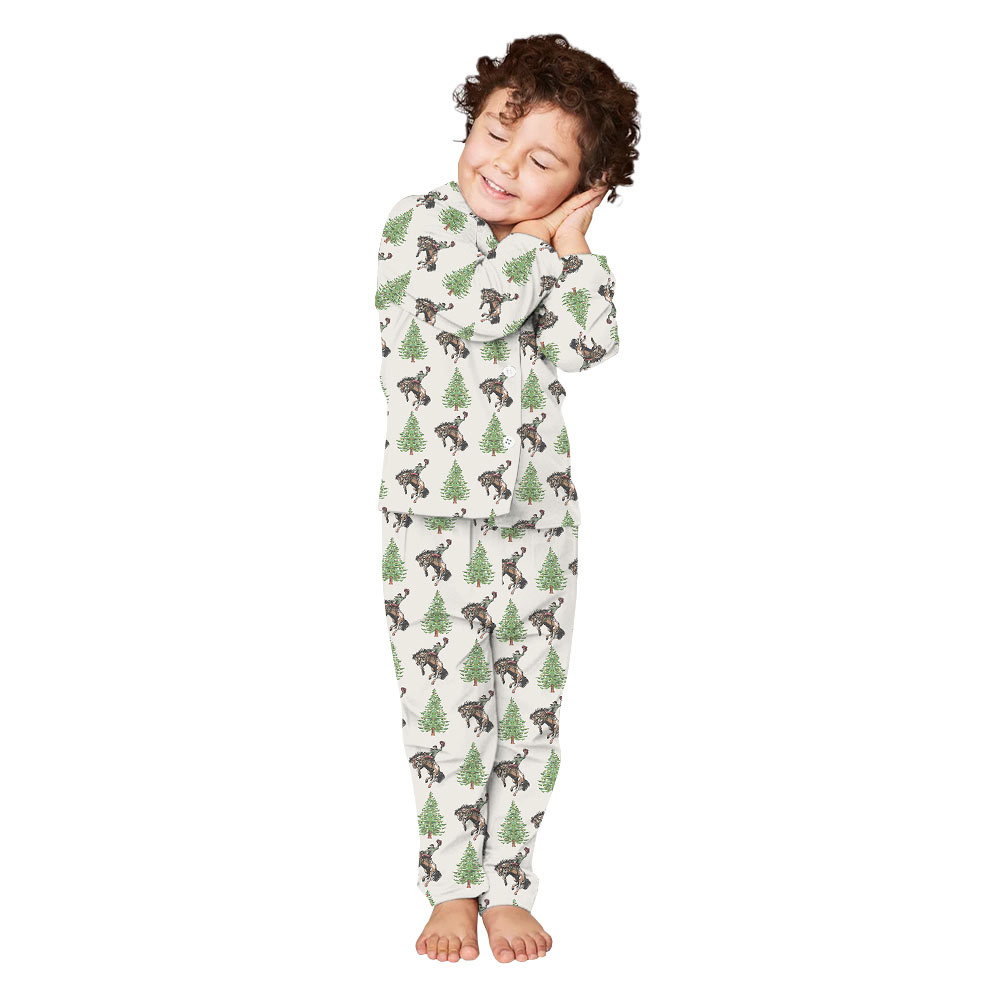 Strong Cowboy Christmas Family Pajamas And Dog Strong Cowboy Christmas Family Pajamas And Dog