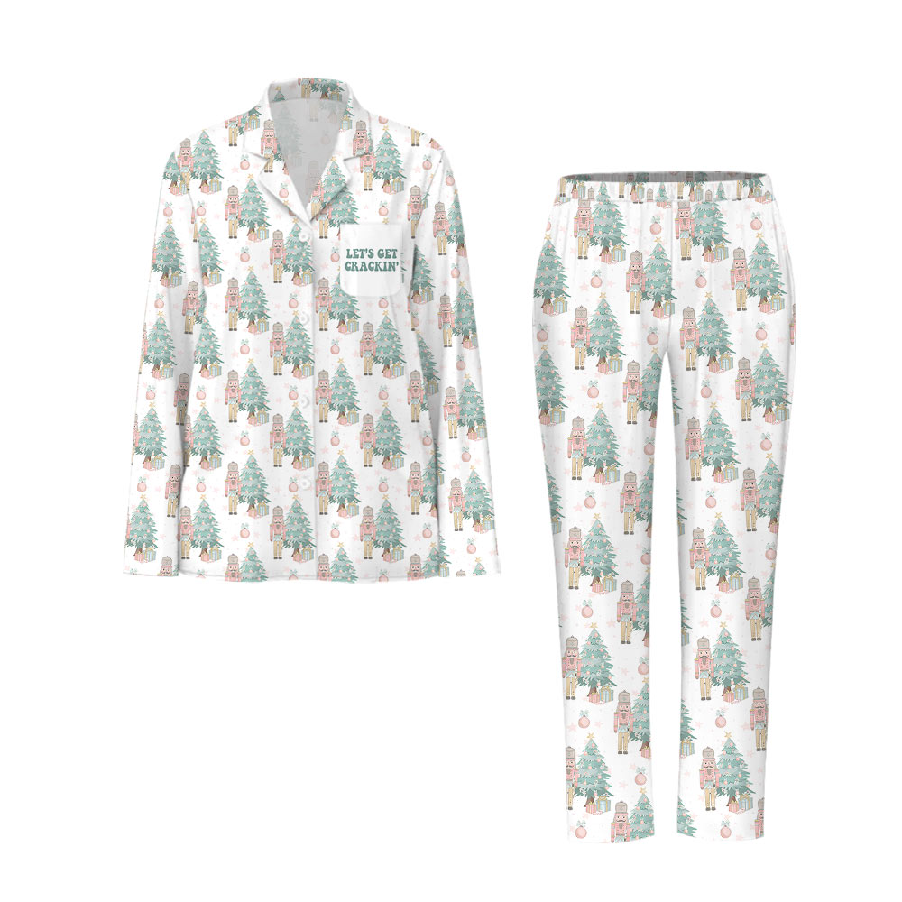 Calm Pink Nutcracker Family Christmas Pajamas Calm Pink Nutcracker Family Christmas Pajamas
