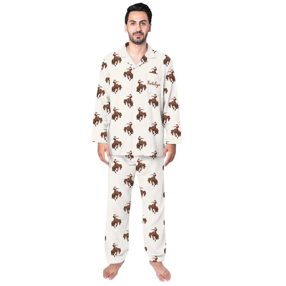 Bold Western Family Christmas Pajamas With Custom Name Bold Western Family Christmas Pajamas With Custom Name