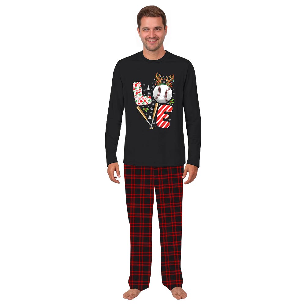 Love and Baseball Matching Christmas Pajamas And Dog Love and Baseball Matching Christmas Pajamas And Dog