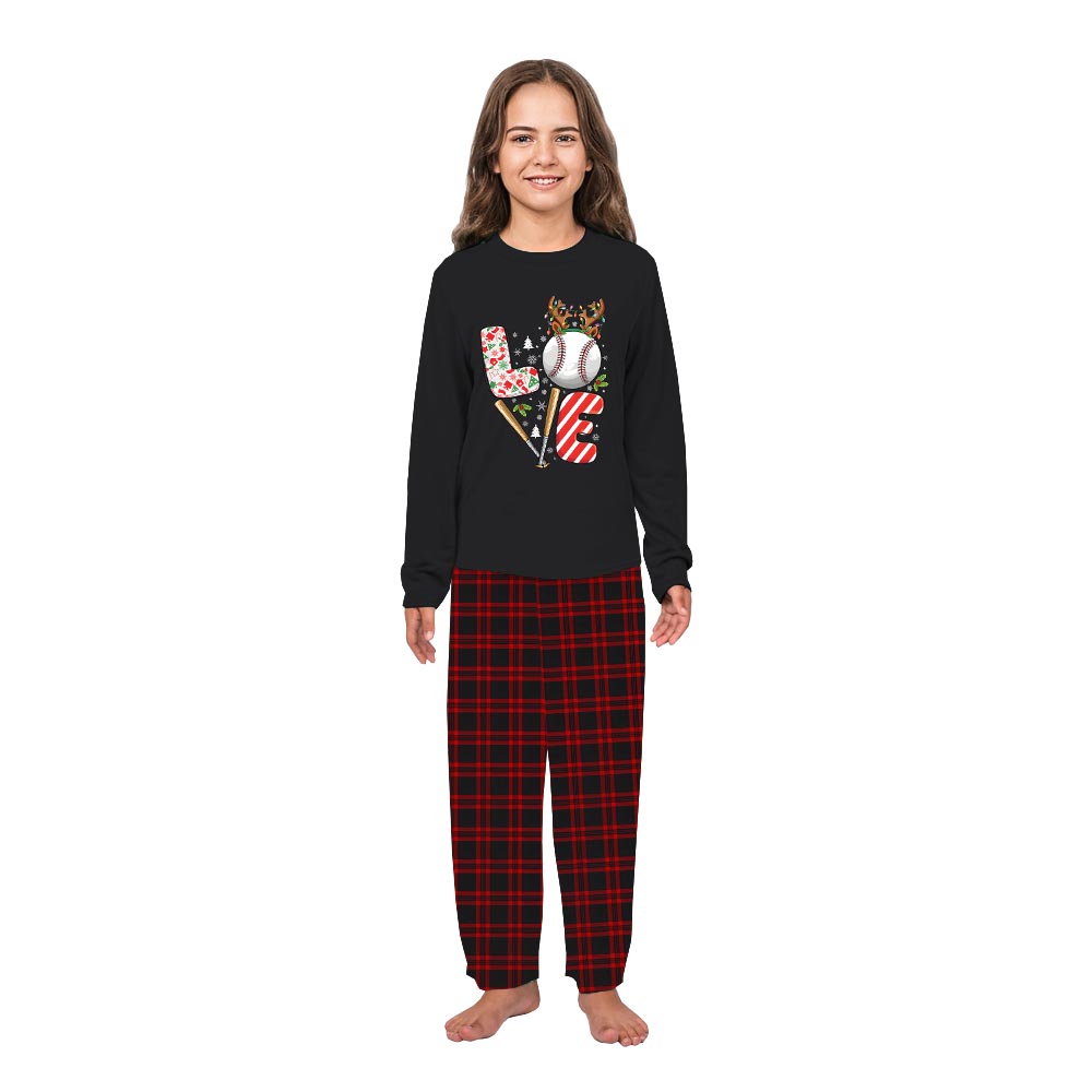 Love and Baseball Matching Christmas Pajamas And Dog Love and Baseball Matching Christmas Pajamas And Dog