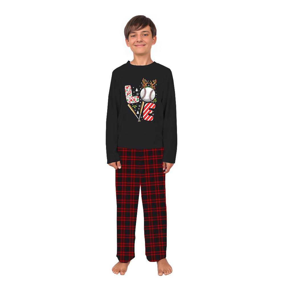 Love and Baseball Matching Christmas Pajamas And Dog Love and Baseball Matching Christmas Pajamas And Dog