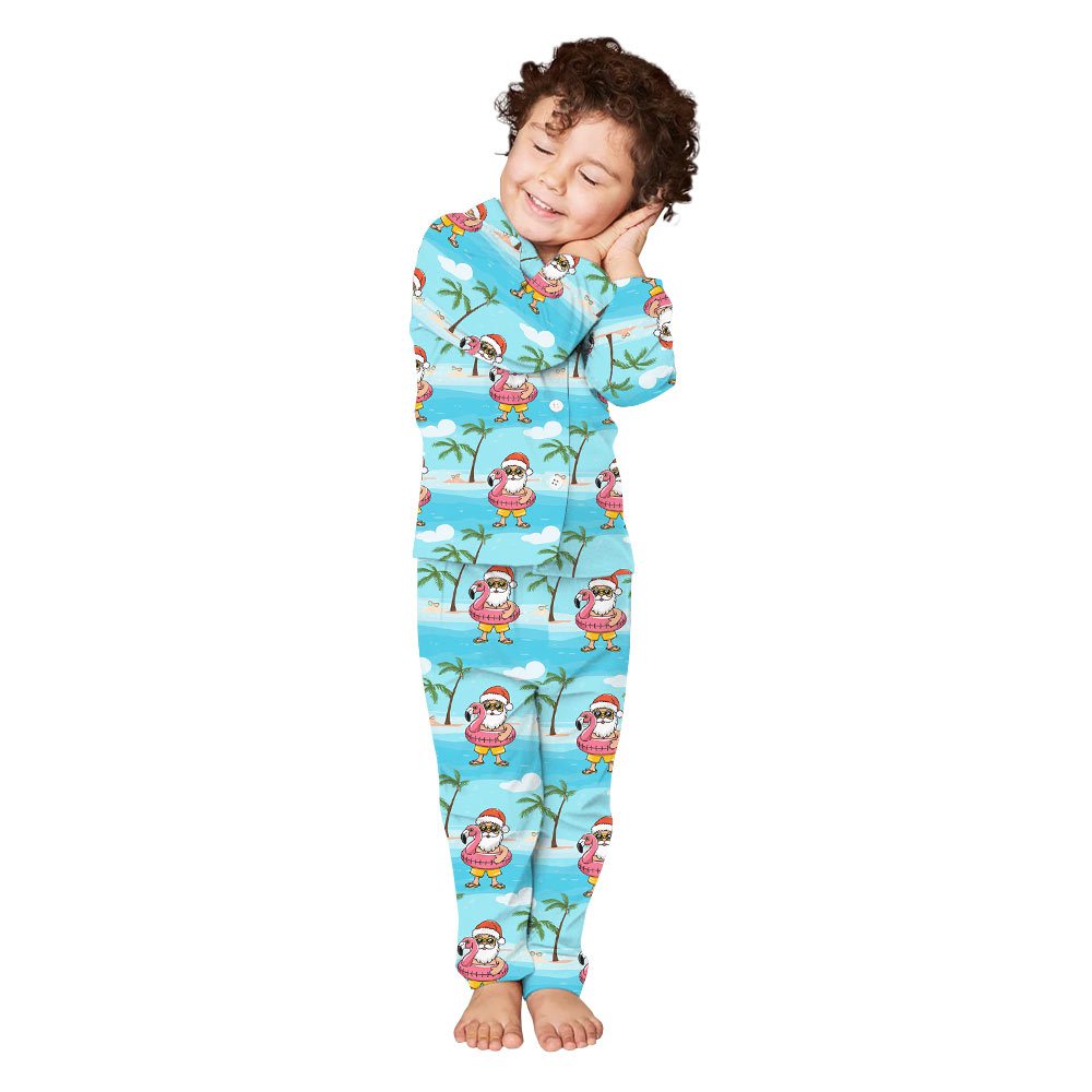 Funny Summer Santa Family Christmas Pajamas Funny Summer Santa Family Christmas Pajamas