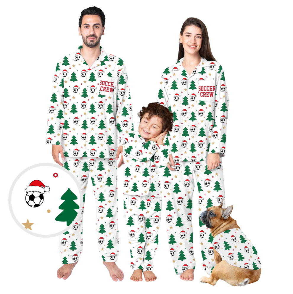 Funny White Christmas Soccer Pajamas Funny White Christmas Soccer Pajamas