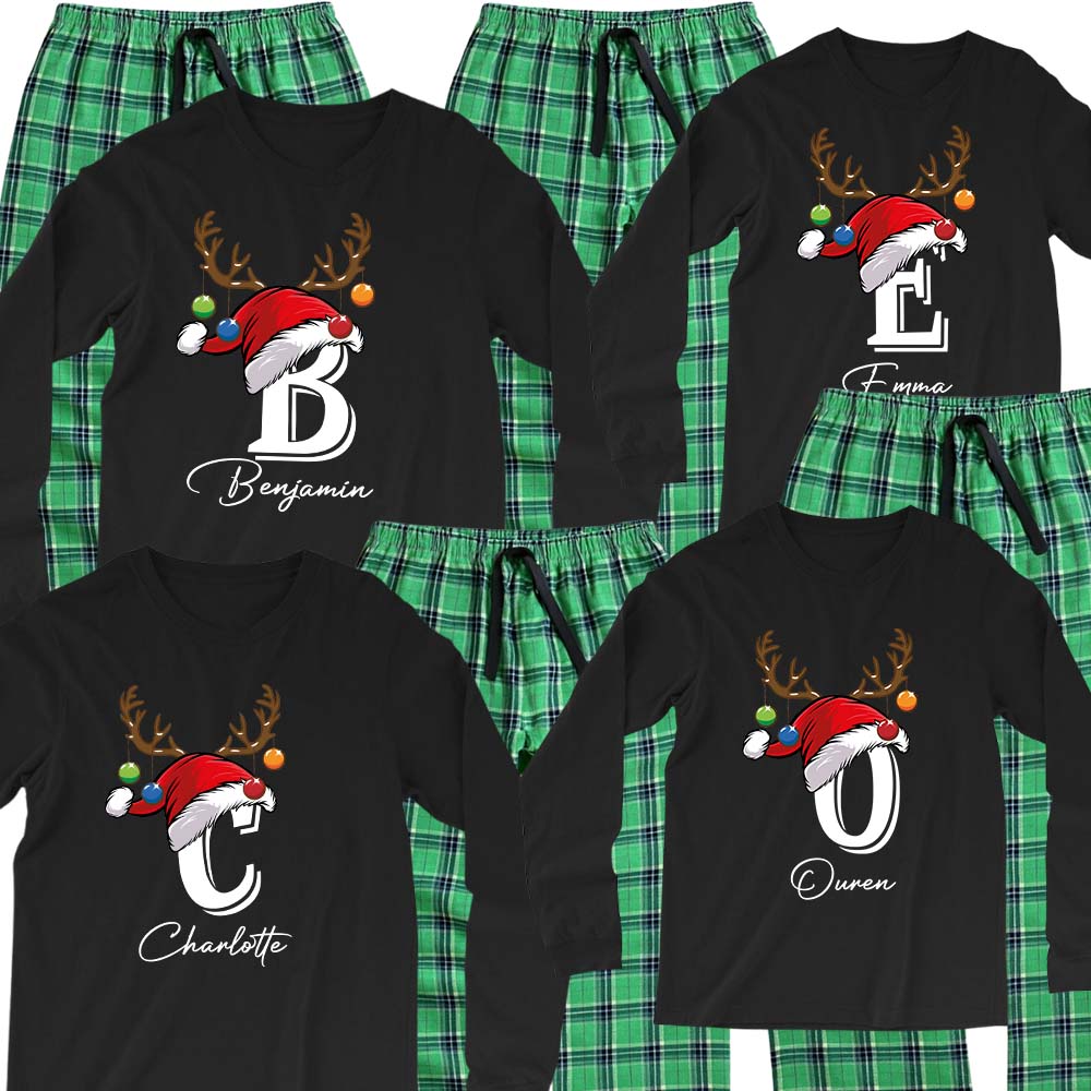 Monogrammed Matching Family Christmas Pajamas 100 Cotton
