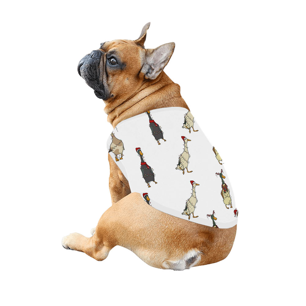 Festive Cute Duck Family Christmas Pyjamas in White Festive Cute Duck Family Christmas Pyjamas in White