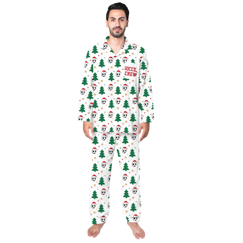 Funny White Christmas Soccer Pajamas Funny White Christmas Soccer Pajamas