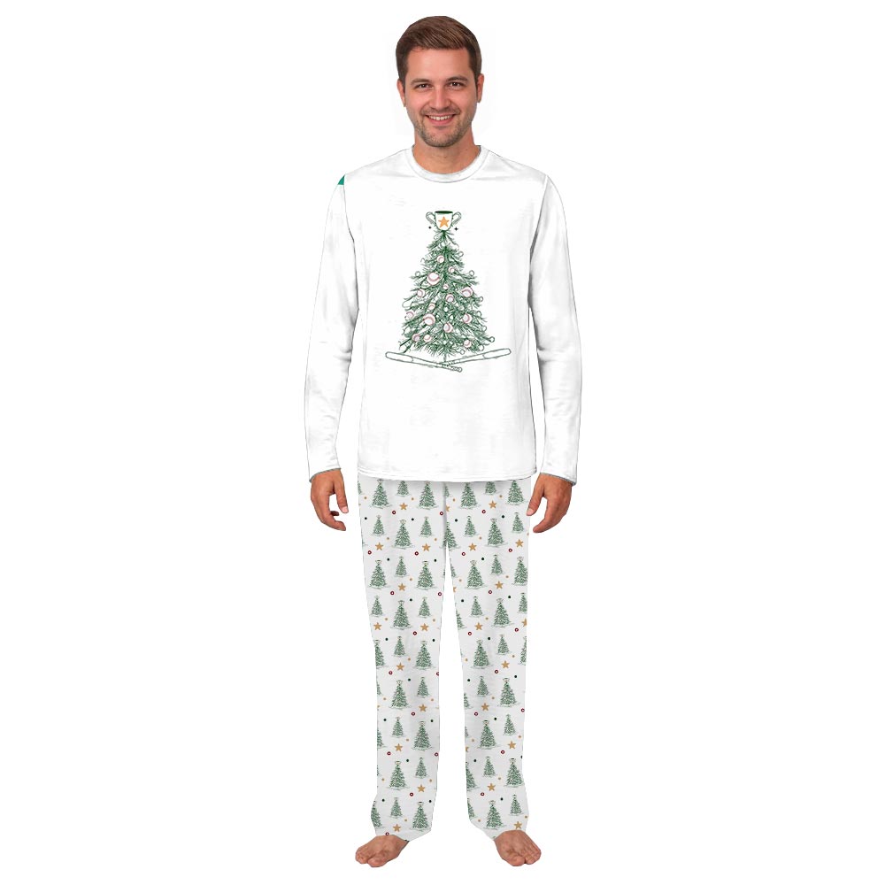 Baseball Christmas Tree Matching Family Pajamas for You and Dog Baseball Christmas Tree Matching Family Pajamas for You and Dog