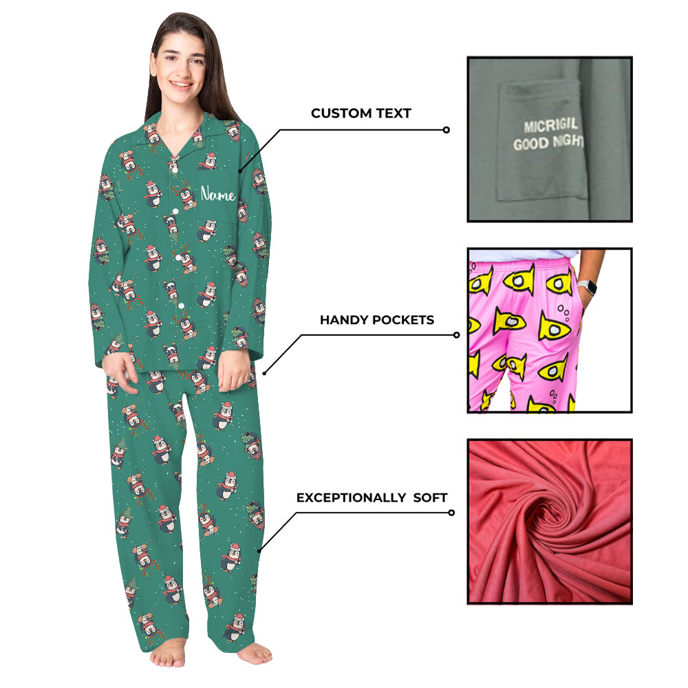 Funny Penguin Christmas Pajamas Funny Penguin Christmas Pajamas