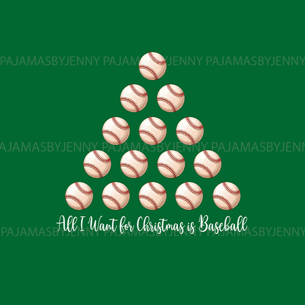 Green Baseball in Christmas Tree Shape Matching Pj Sets Family And Dog Green Baseball in Christmas Tree Shape Matching Pj Sets Family And Dog