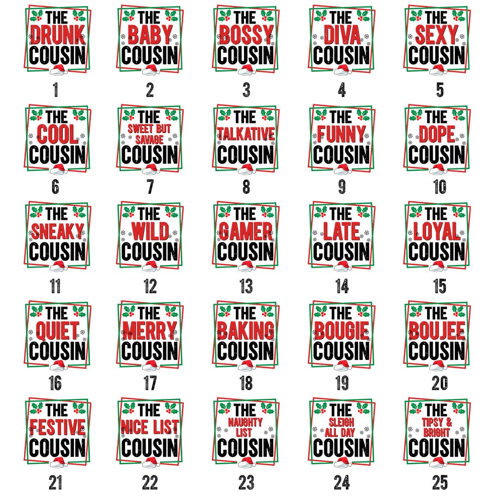 Personalized Cousin Crew Matching Cotton Christmas Pajamas Personalized Cousin Crew Matching Cotton Christmas Pajamas