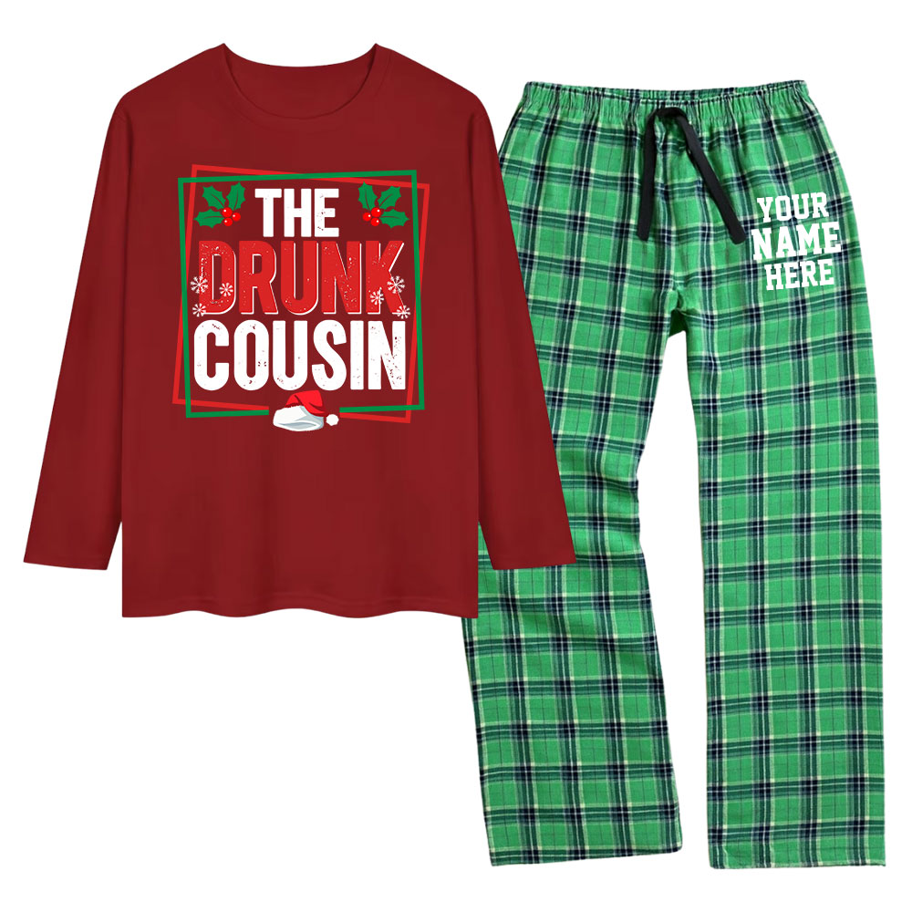 Personalized Cousin Crew Matching Cotton Christmas Pajamas Personalized Cousin Crew Matching Cotton Christmas Pajamas