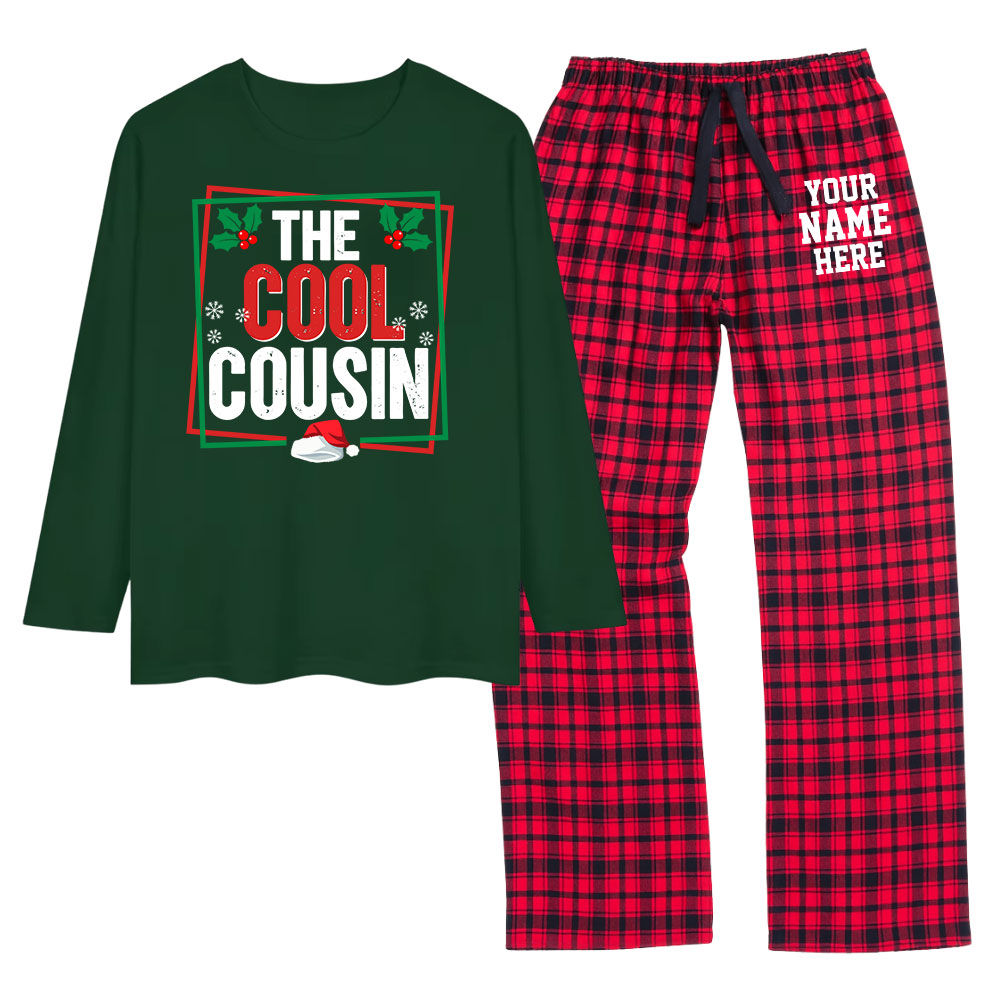 Personalized Cousin Crew Matching Cotton Christmas Pajamas Personalized Cousin Crew Matching Cotton Christmas Pajamas