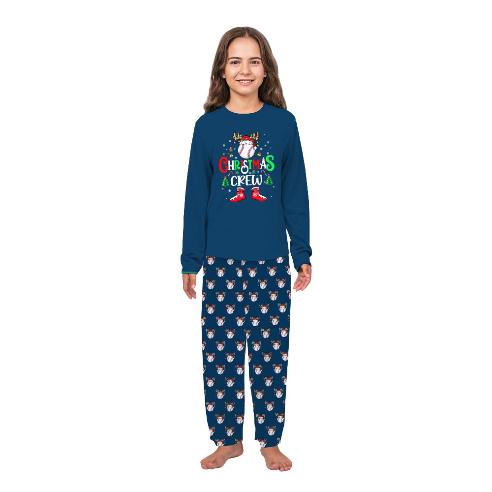 Funny Christmas Crew Baseball Matching Family Christmas Pyjamas Dog Funny Christmas Crew Baseball Matching Family Christmas Pyjamas Dog