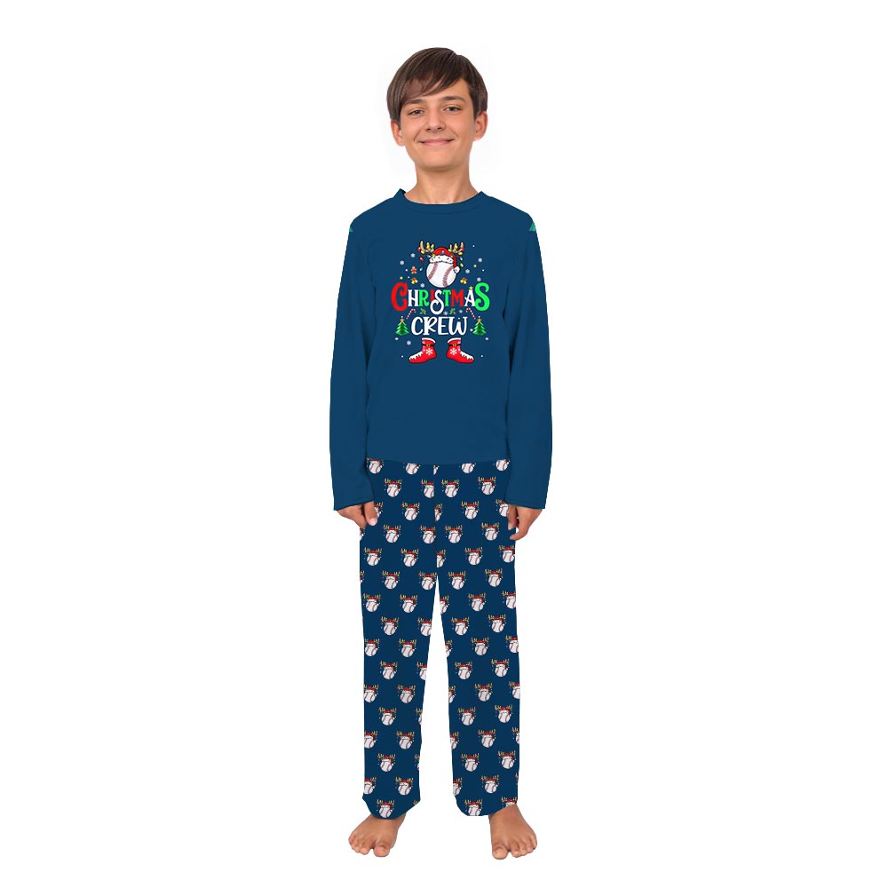 Funny Christmas Crew Baseball Matching Family Christmas Pyjamas Dog Funny Christmas Crew Baseball Matching Family Christmas Pyjamas Dog