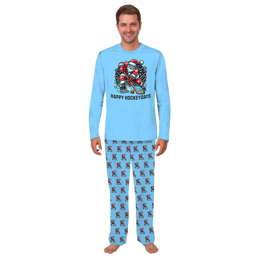 Happy Hockeydays Family Matching Pajamas Including Dog Happy Hockeydays Family Matching Pajamas Including Dog