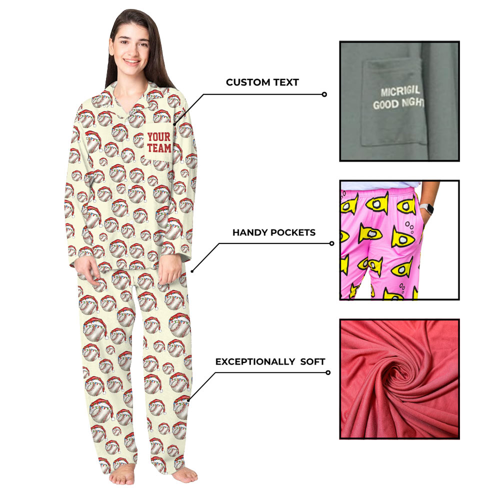 Obsession Baseball Christmas Family Pajamas And Dog
