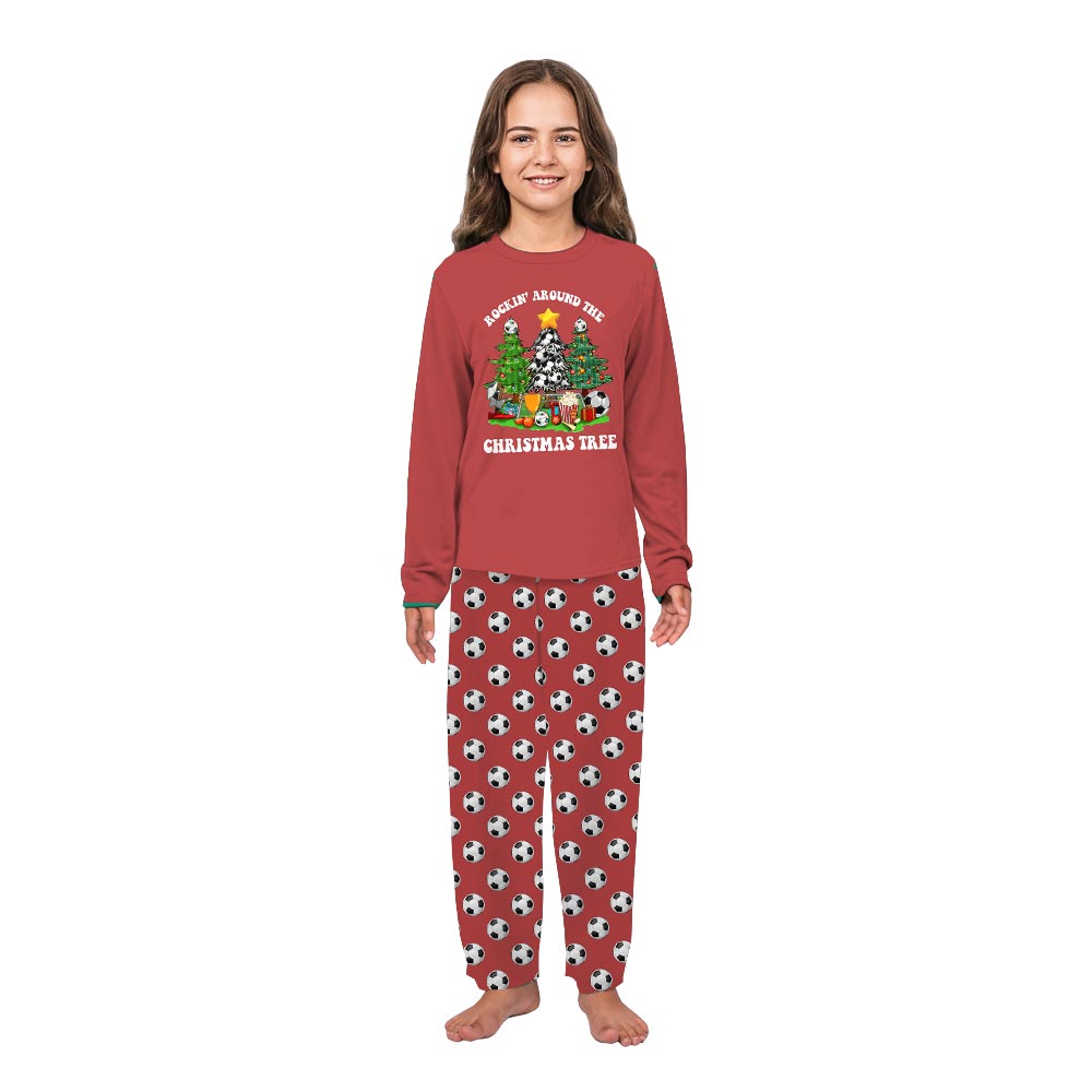 Soccer Rockin’ Around The Christmas Tree Family Christmas PJs Including Dog Soccer Rockin’ Around The Christmas Tree Family Christmas PJs Including Dog